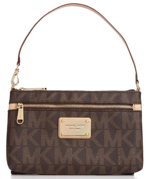 michael kors handbag mk logo large wristlet|Michael Kors teal handbag.